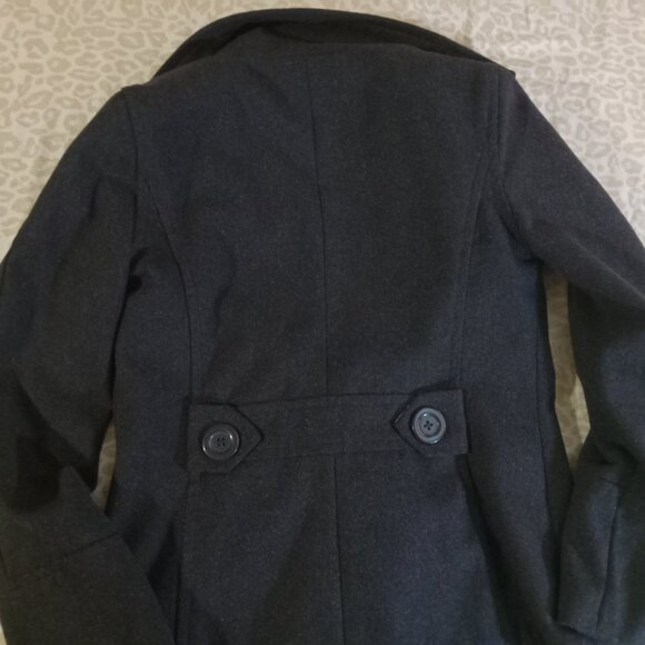 Women's Full Tilt Grey Peacoat Sz. S - Picture 3 of 10